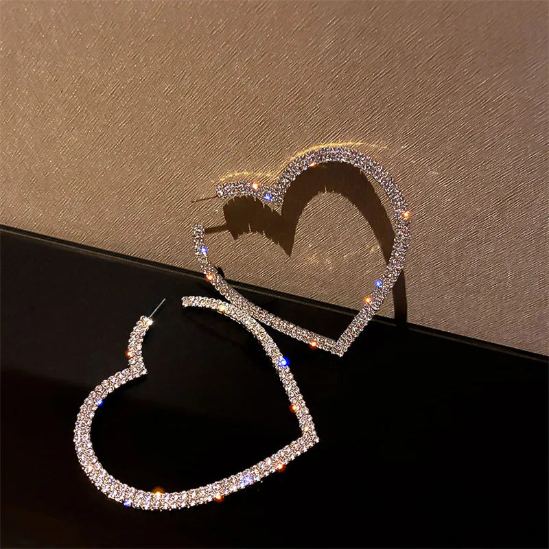 Janelle | Crystal Heart Earrings