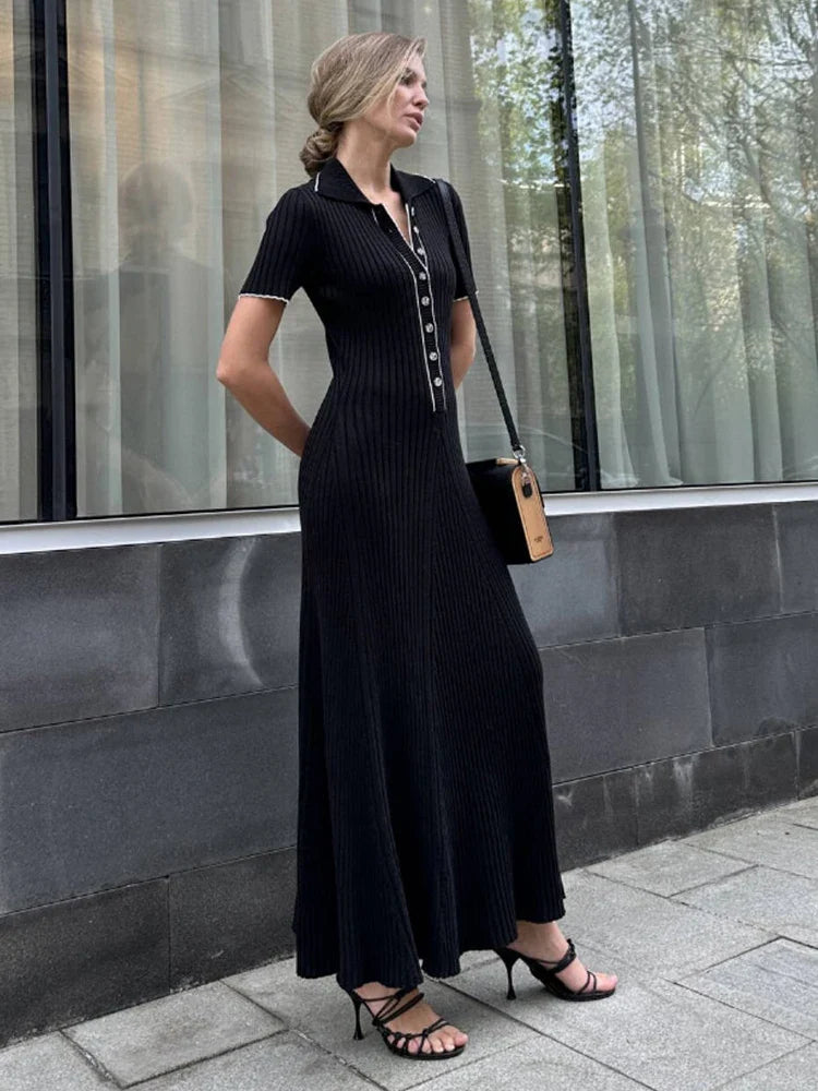 Paris | Elegant Ribbed Dress