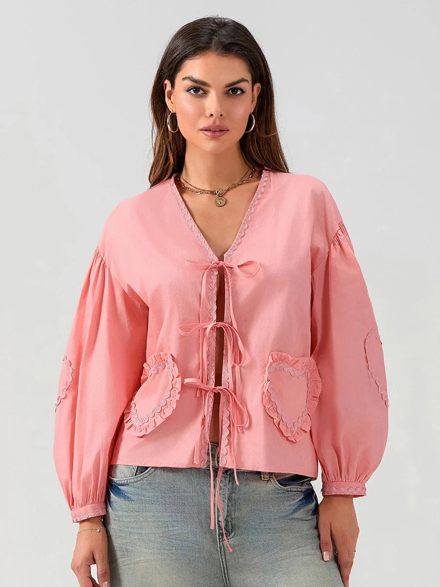 Adalynn | Cute Pocket Blouse